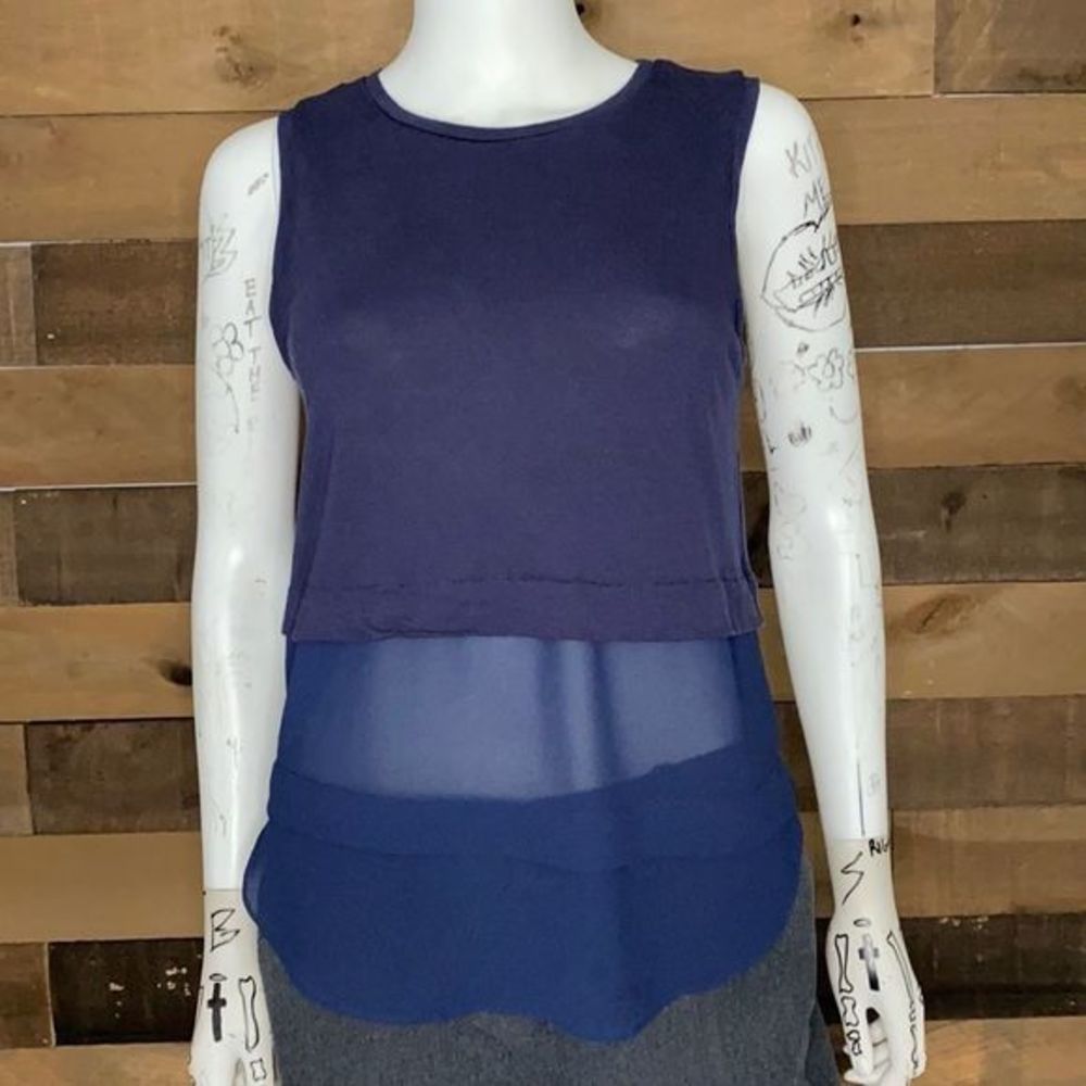 ** SOLD **Michael Kors Sleeveless Blue Top